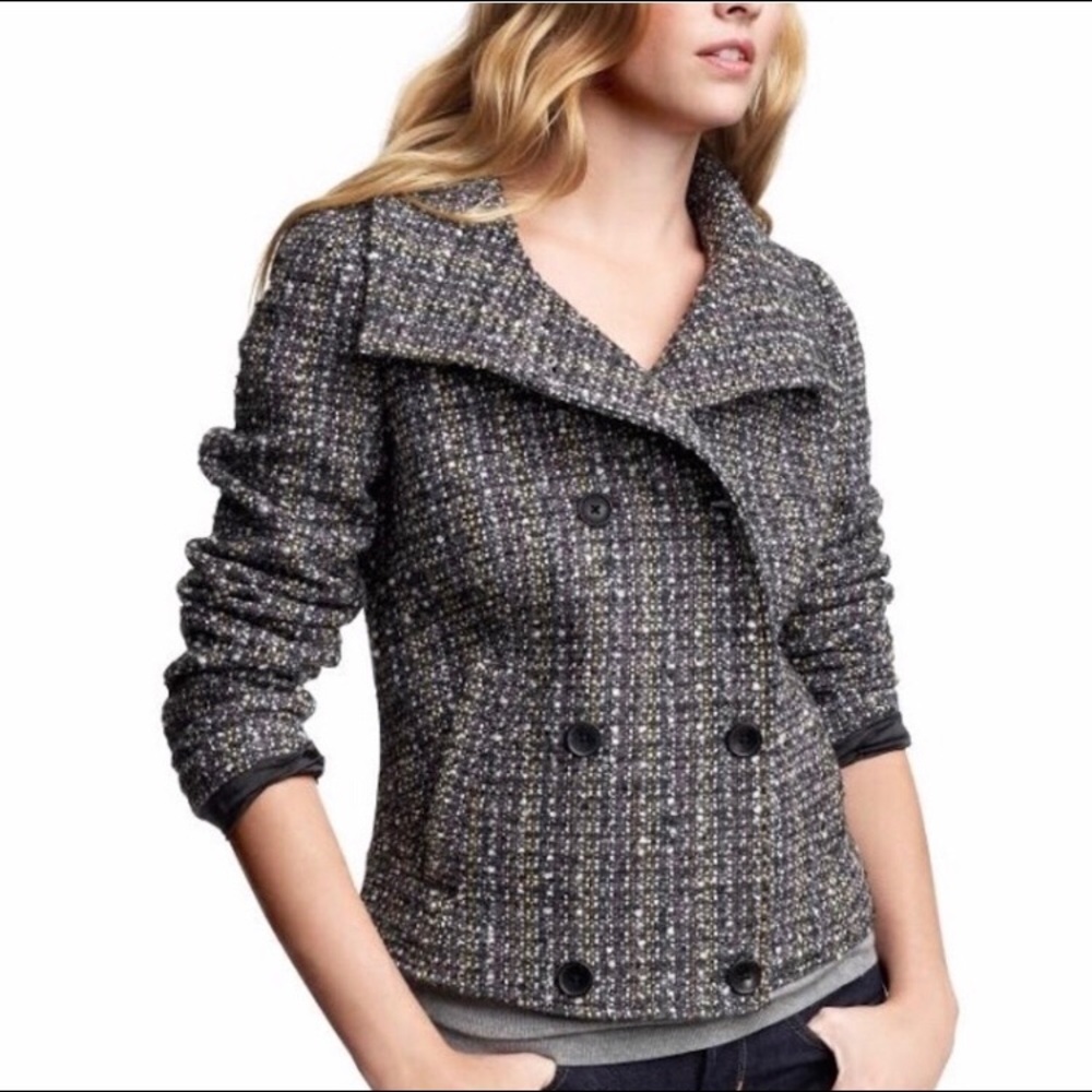 Gap tweed peacoat - multicolor grey jacket